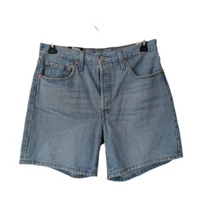 Levi Straus 501 Mid Rise Shorts Womens Size 28 Light Blue‎ NWT $69
